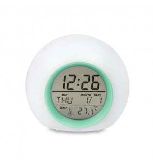Kids Alarm Clock - Wake Up Light Digital Clock (White)