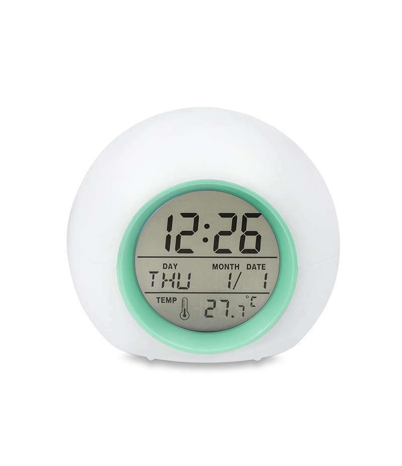 Kids Alarm Clock - Wake Up Light Digital Clock (White)