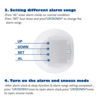 Kids Alarm Clock - Wake Up Light Digital Clock (White) Kids Alarm Clock - Wake Up Light Digital Clock (White)