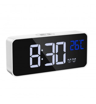 Alarm Clock USB Night Light Thermometer Digital LED Display Table Children Gifts