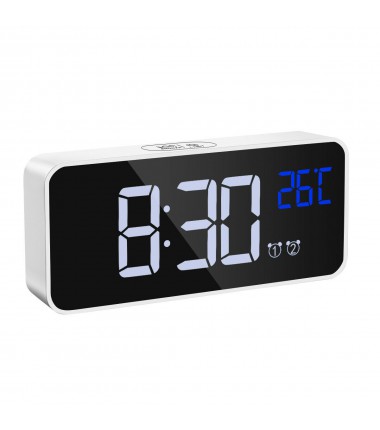Alarm Clock USB Night Light Thermometer Digital LED Display Table Children Gifts