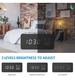 Alarm Clock USB Light Digital LED Display for Living / Office