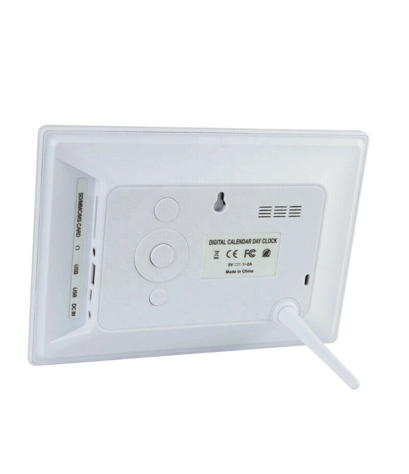 7 "Inch Digital Clock Calendar with Date Day Reminder 12H 24H 2 Modes 1024x600