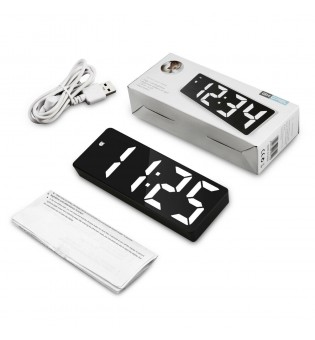 USB LED Alarm Clock Night Light Thermometer Digital Clock USB Home Gift