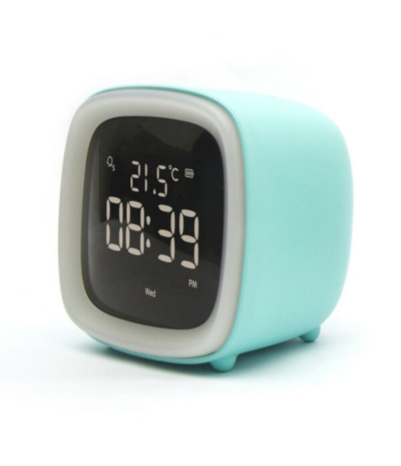 Rechargeable Night Light Alarm Clock Bedroom Digital Timer Clock Xmas Kids Gift