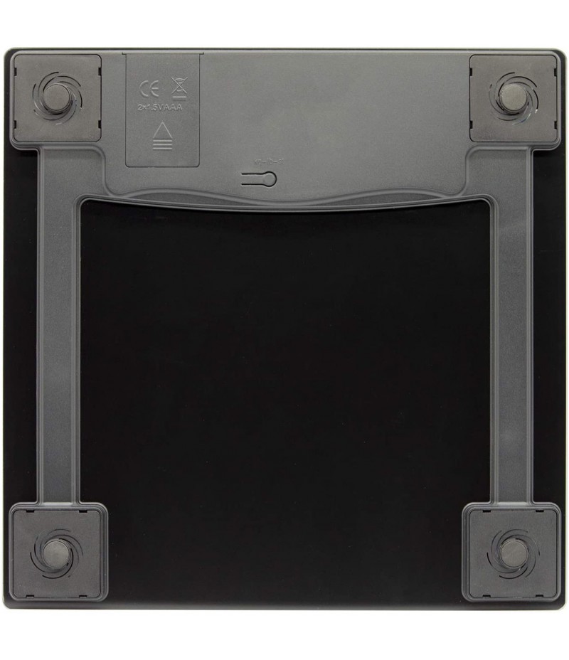 Large Display Digital Bathroom Scale with Step-On Technology in Black, Accurately Measures up to 400 Pounds