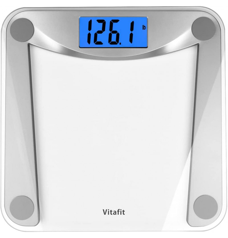 Digital Body Weight Bathroom Scale Weighing Scale with Step-On Technology, Extra Large Blue Backlit Display and Batteries Included, 400 Pounds, Clear Glass Digital Body Weight Bathroom Scale Weighing Scale with Step-On Technology, Extra Large Blue Backlit Display and Batteries Included, 400 Pounds, Clear Glass