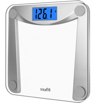 Digital Body Weight Bathroom Scale Weighing Scale with Step-On Technology, Extra Large Blue Backlit Display and Batteries Included, 400 Pounds, Clear Glass Digital Body Weight Bathroom Scale Weighing Scale with Step-On Technology, Extra Large Blue Backlit Display and Batteries Included, 400 Pounds, Clear Glass