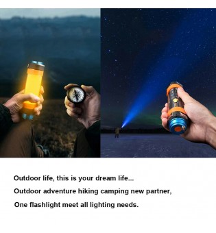 LED Waterproof Flash Light Lamp Power SOS Emergency Flashlight Phone Charger