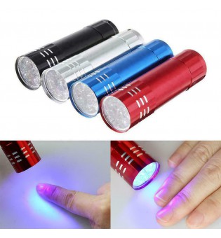 Mini Ultra Bright Aluminum 9 LED Flashlight UV Camping Light Torch Lamp L FAST