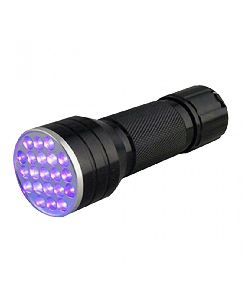 21 LED UV Torch 395nm Ultraviolet Flashlight Black light Pet Stain Detector