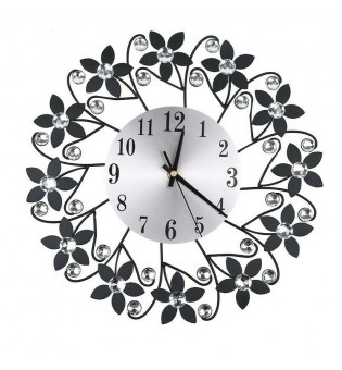 Wall Clock European Wrought Iron Luxury Floral Fashion Room Decord Clock Gift