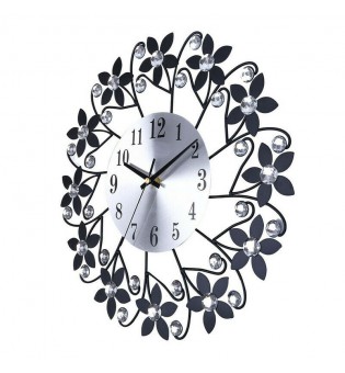 Wall Clock European Wrought Iron Luxury Floral Fashion Room Decord Clock Gift
