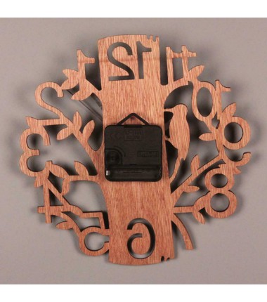 Wall Clock Tree-Shape Silent Non-Ticking Clock for Home Office Decoration