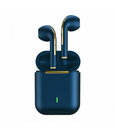 Bluetooth Earbuds for iPhone/Samsung Android Wireless Earphone Noise Cancelling (Blue)