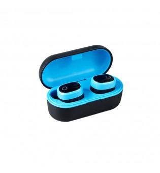 Bluetooth 5.0 Wireless Earbud Headphone Headset Noise Cancelling Waterproof (Blue)