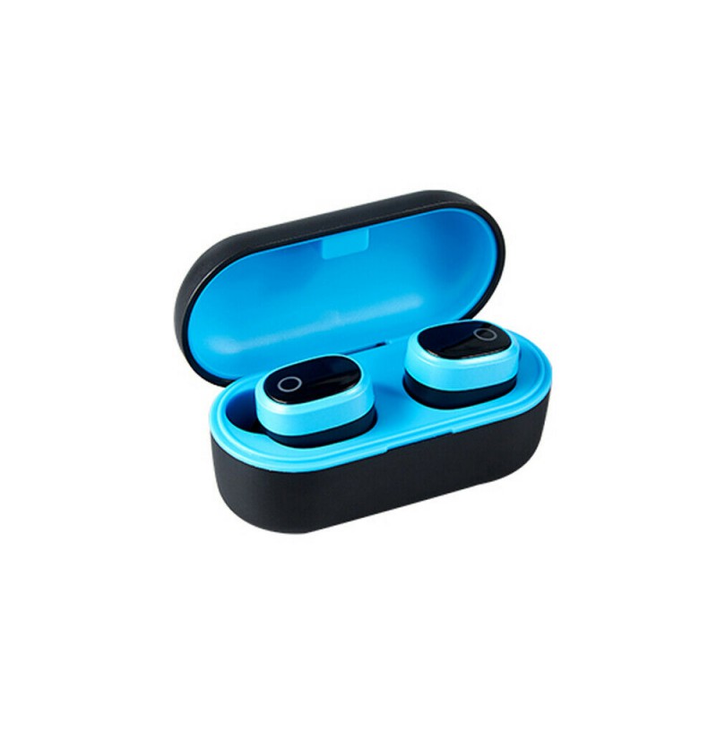 Bluetooth 5.0 Wireless Earbud Headphone Headset Noise Cancelling Waterproof (Blue) Bluetooth 5.0 Wireless Earbud Headphone Headset Noise Cancelling Waterproof (Blue)