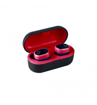 Bluetooth 5.0 Wireless Earbud Headphone Headset Noise Cancelling Waterproof (Red)