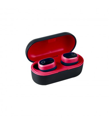 Bluetooth 5.0 Wireless Earbud Headphone Headset Noise Cancelling Waterproof (Red)