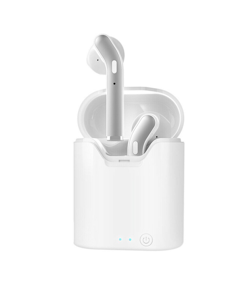 Bluetooth 5.0 Earbuds Headphones Wireless Noise Cancelling In-Ear Waterproof New (White)