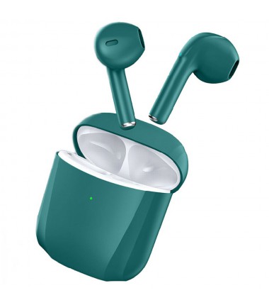 Bluetooth Earbuds for iPhone/Samsung Android Wireless Earphone Noise Cancelling (Navy Green)