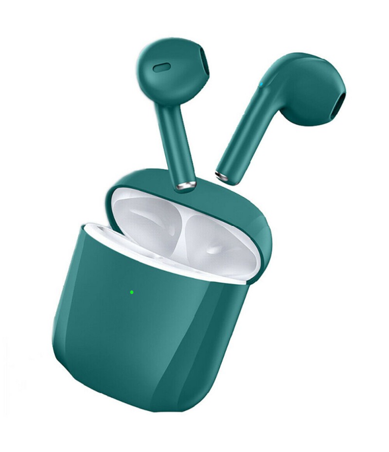 Bluetooth Earbuds for iPhone/Samsung Android Wireless Earphone Noise Cancelling (Navy Green)