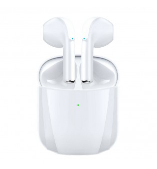 Bluetooth Earbuds for iPhone/Samsung Android Wireless Earphone Noise Cancelling (White)