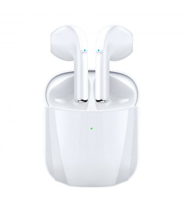 Bluetooth Earbuds for iPhone/Samsung Android Wireless Earphone Noise Cancelling (White)