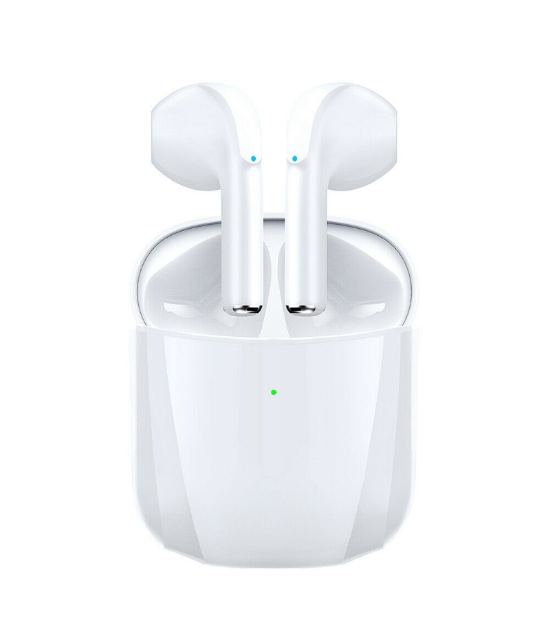 Bluetooth Earbuds for iPhone/Samsung Android Wireless Earphone Noise Cancelling (White)