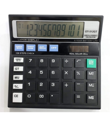 Calculator for Office and Home Work Check And Correct 12 Digits Display