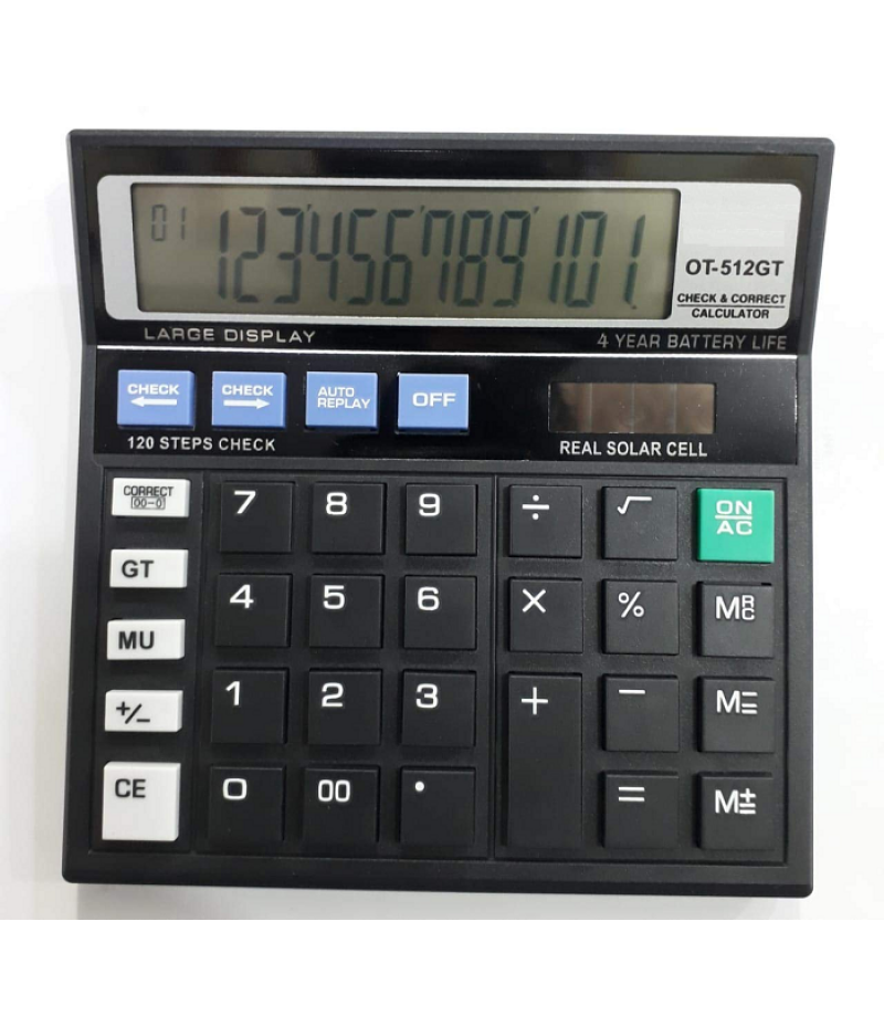 Calculator for Office and Home Work Check And Correct 12 Digits Display