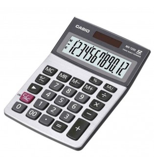 Silver Electronic Calculator LARGE DISPLAY Metal Faceplate