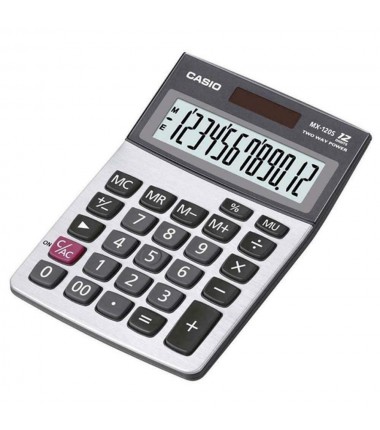 Silver Electronic Calculator LARGE DISPLAY Metal Faceplate