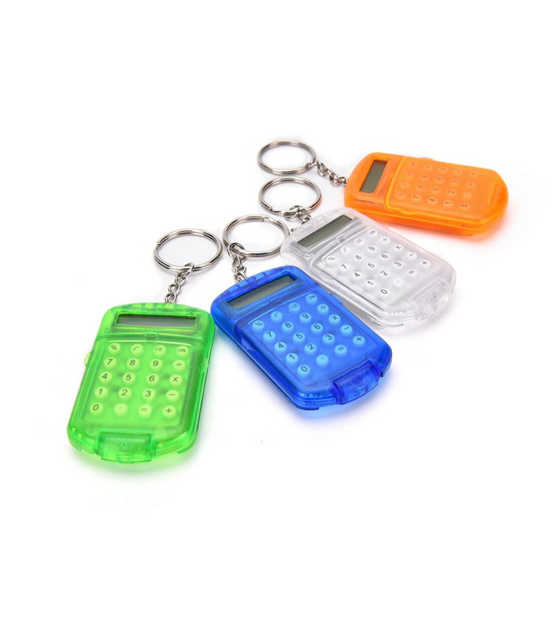 Mini Calculator With Keychain 8 Digits Display Case Calculators