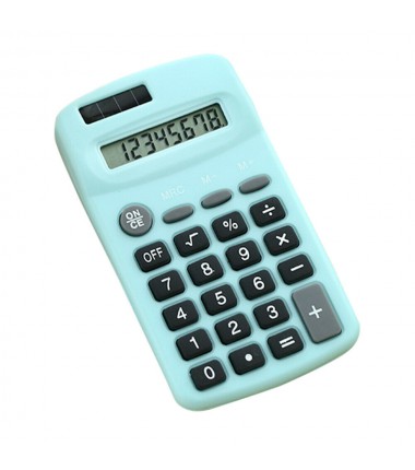 Cute Mini Calculator 8 Digit Display Solar Battery Calculator