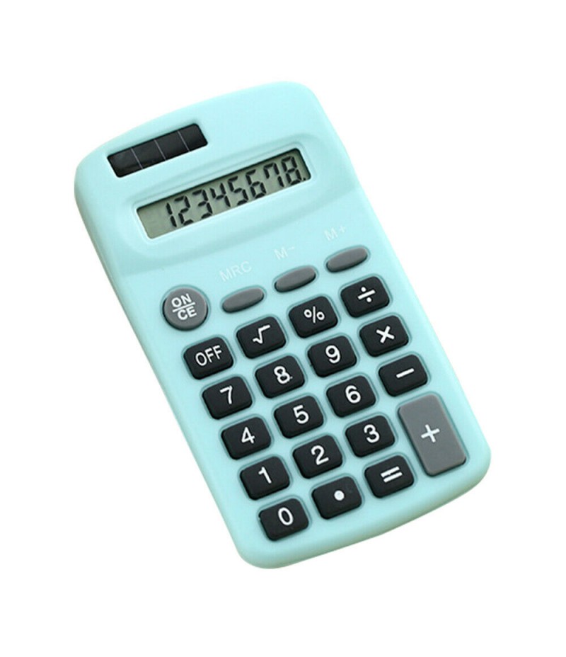 Cute Mini Calculator 8 Digit Display Solar Battery Calculator