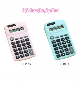 Cute Mini Calculator 8 Digit Display Solar Battery Calculator