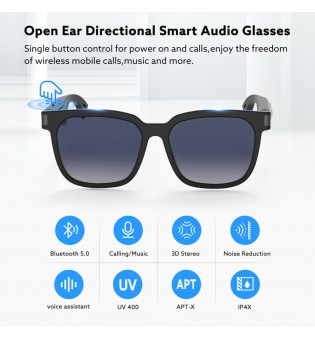 Bluetooth Smart Sunglasses BT5.0 Noise Reduction E-sports glasses Fit For Gaming