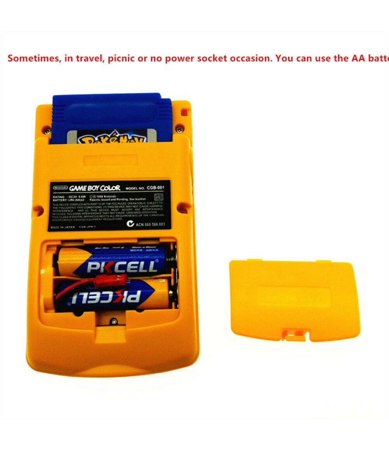 Yellow Nintendo Game Boy + Game Card