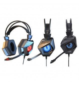 Wired Gaming Headset Breathing Lamp with Mic Soft Earmuffs HiFi for E-Sports