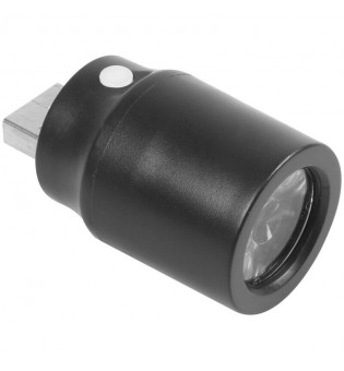 Black Plastic White Light Press Button USB LED Lamp Torch