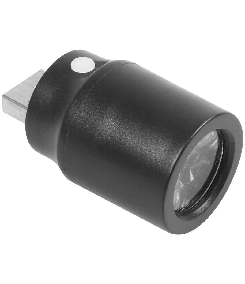 Black Plastic White Light Press Button USB LED Lamp Torch