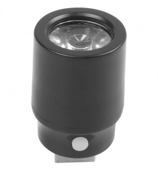 Black Plastic White Light Press Button USB LED Lamp Torch