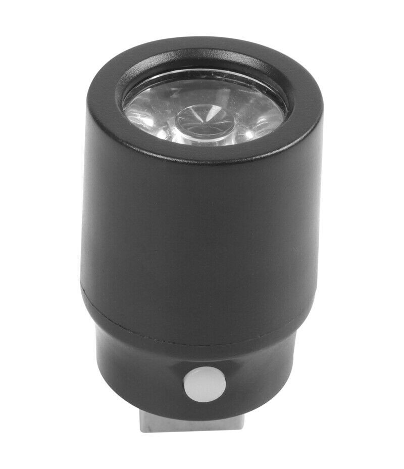 Black Plastic White Light Press Button USB LED Lamp Torch