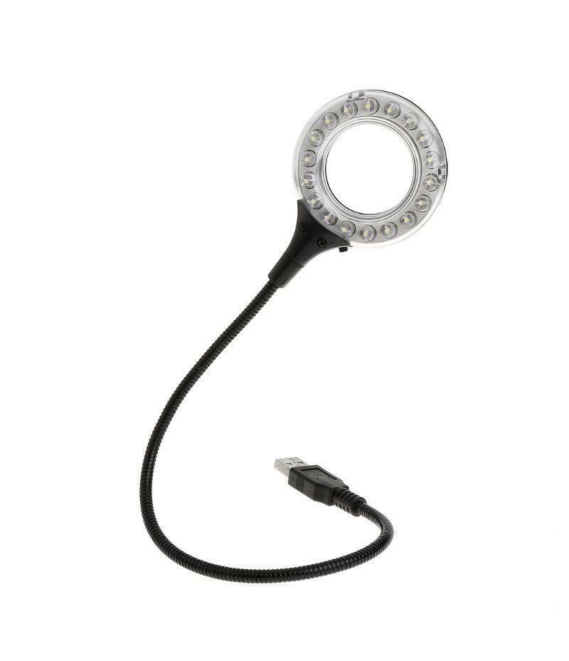Ring LED Light USB Table Desk Lamp 5V Bright Bulb Flexible Gooseneck Adjustable
