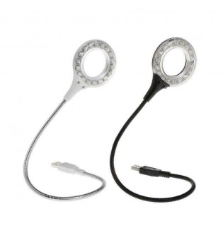 Ring LED Light USB Table Desk Lamp 5V Bright Bulb Flexible Gooseneck Adjustable