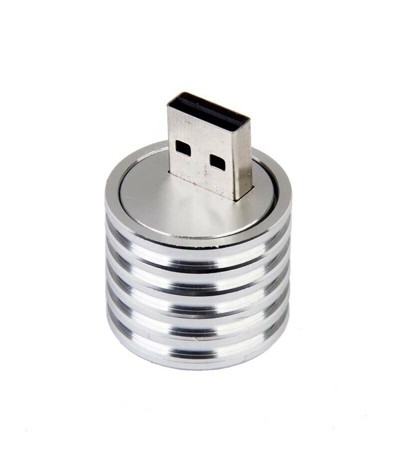 Aluminum 3W USB LED Lamp Socket Spotlight Flashlight White Light
