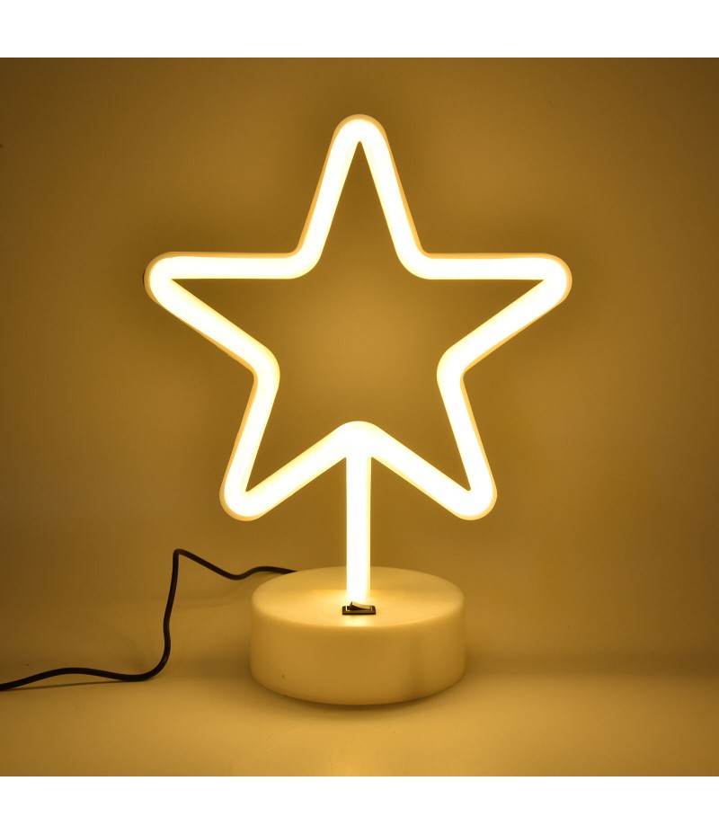 LED Desk Lamp Birthday Present Neon Lights Warm Light