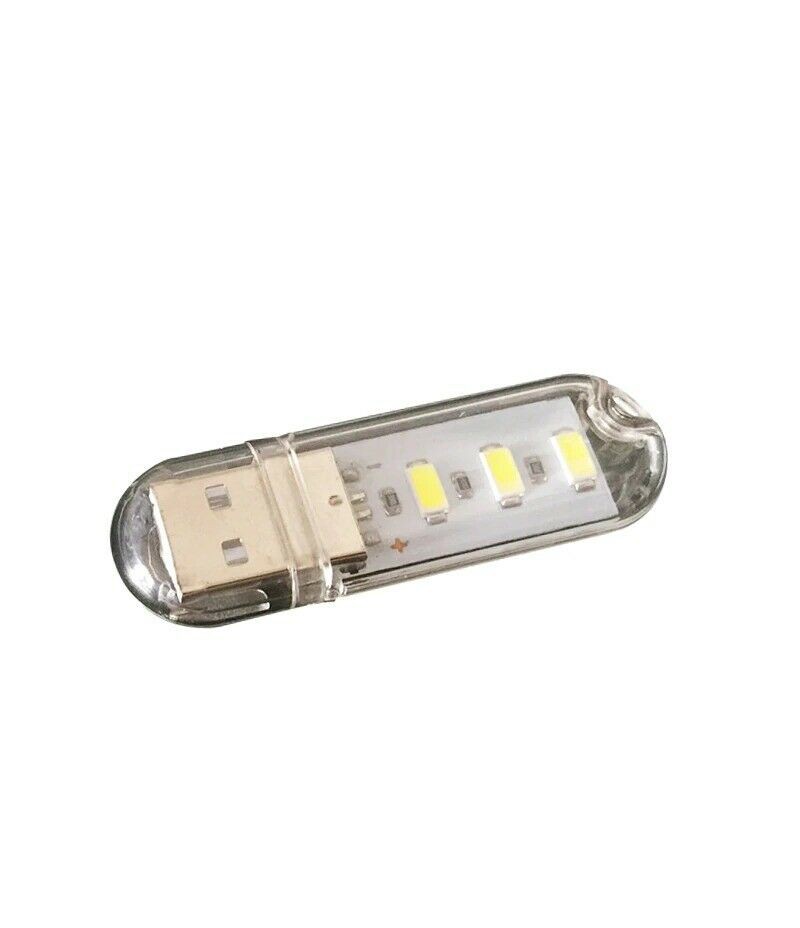 LED USB Notebook Lamp Reading Light Laptop Computer Pc Mini Night Gadget Bulb (Transparent)