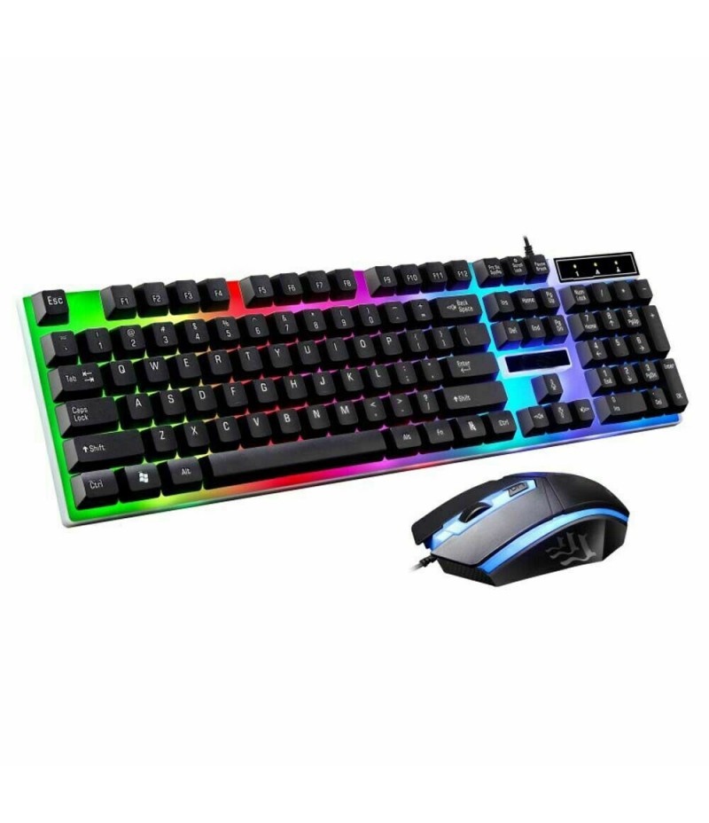 New Gaming Keyboard And Mouse Multi-Color Changing - BLACK